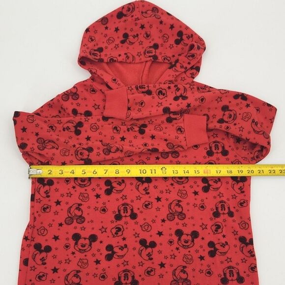 Disney Pullover Hoodie Womens Medium Mickey Mouse All Over Print Kidcore Cartoon - Picture 4 of 7